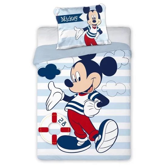 MICKEY MOUSE ÁGYNEMŰHUZAT 2 RÉSZES PAMUT 100 X 135 CM + 74 X 96 CM