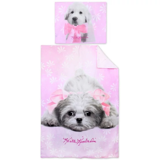 KUTYÁS ÁGYNEMŰHUZAT 2 RÉSZES PAMUT 140 X 200 CM + 70 X 90 CM BICHON HAVANESE